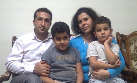 Christian pastor Youcef Nadarkhani and his family